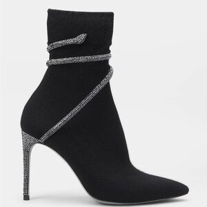 Rene Caovilla Cleo Cashmere Crystal Sock Bootie